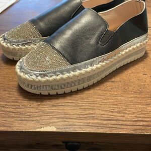 Black and Silver Espadrilles